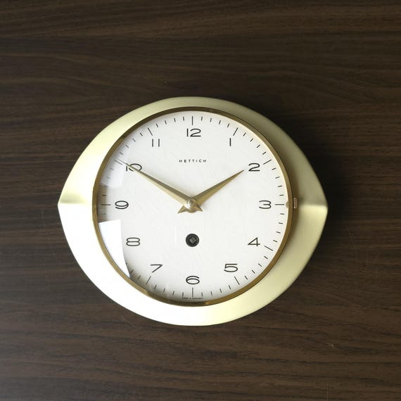 HETTICH, Yellow Mid Century Ceramic Wall Clock, West Germany - Etsy