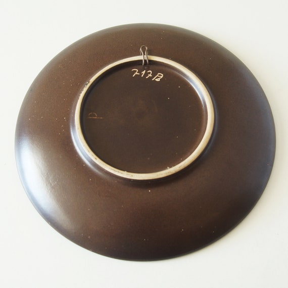 工芸品 Vintage Ruscha Fat Lava Wall Plate RUSCHA Orange and Bronze Mid Century Fat Lava Wall Plate