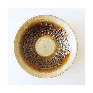 CARSTENS Brown Mid Century Fat Lava Bowl West German Pottery