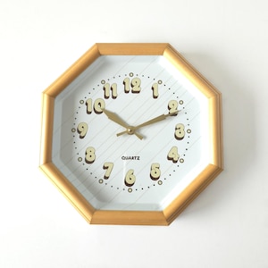 Wooden Mid Century Wall Clock, West Germany