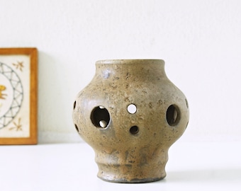 Photophore en céramique du milieu du siècle, poterie ouest-allemande