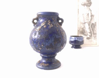 Ruscha Keramik 313 Vase Fat Lava, 1960s German Pottery, Kurt