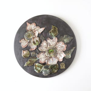 Ruscha Art Wall Plate – Large Mid Century Floral Ceramic – West German Pottery – Handcrafted Wall Decor