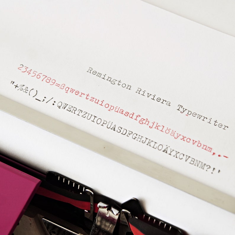 MINT condition Remington Riviera Typewriter. Original Purple Colour. Professionally serviced image 8