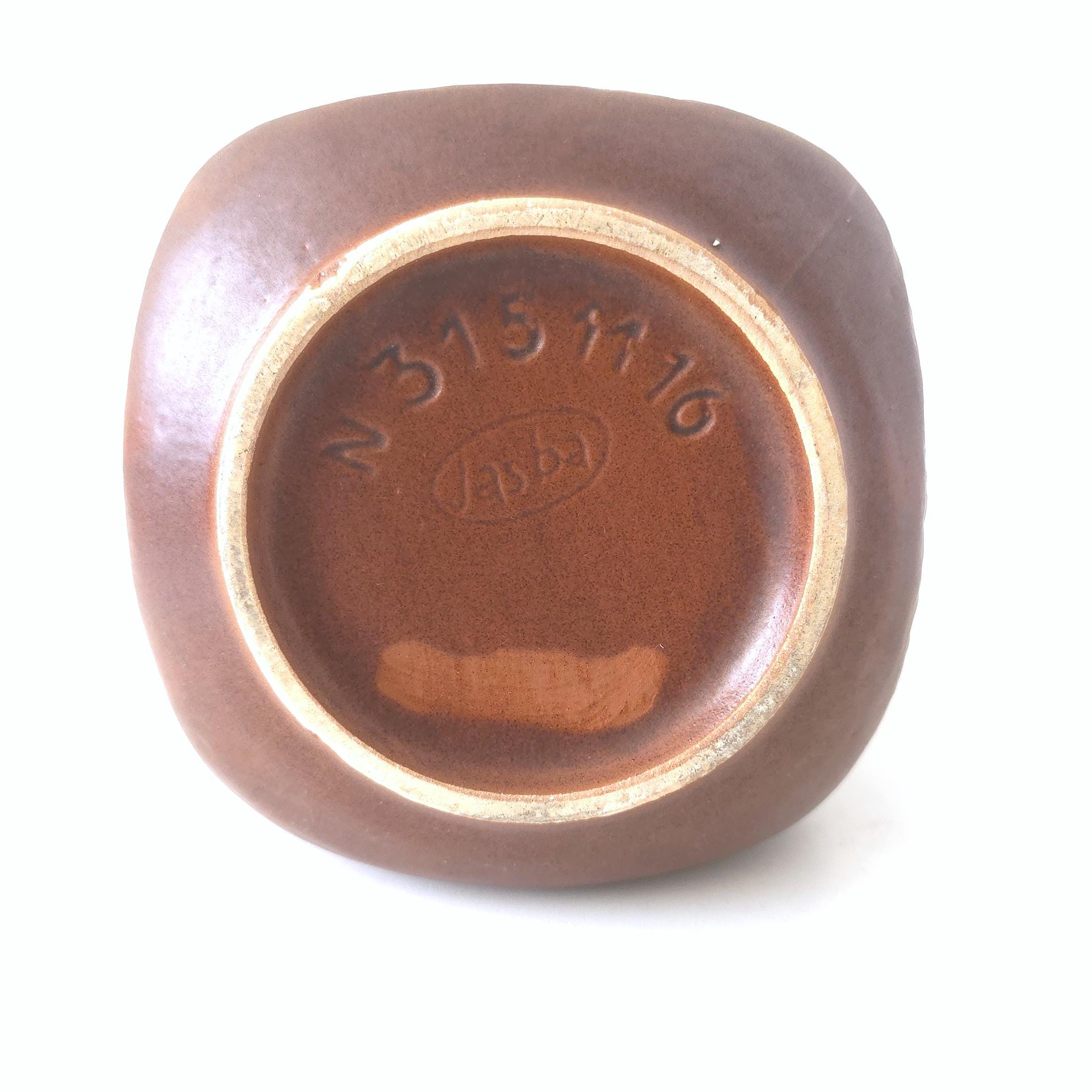 Jasba Fat Lava Vase | Brown & Caramel Glaze | Mid Century West 