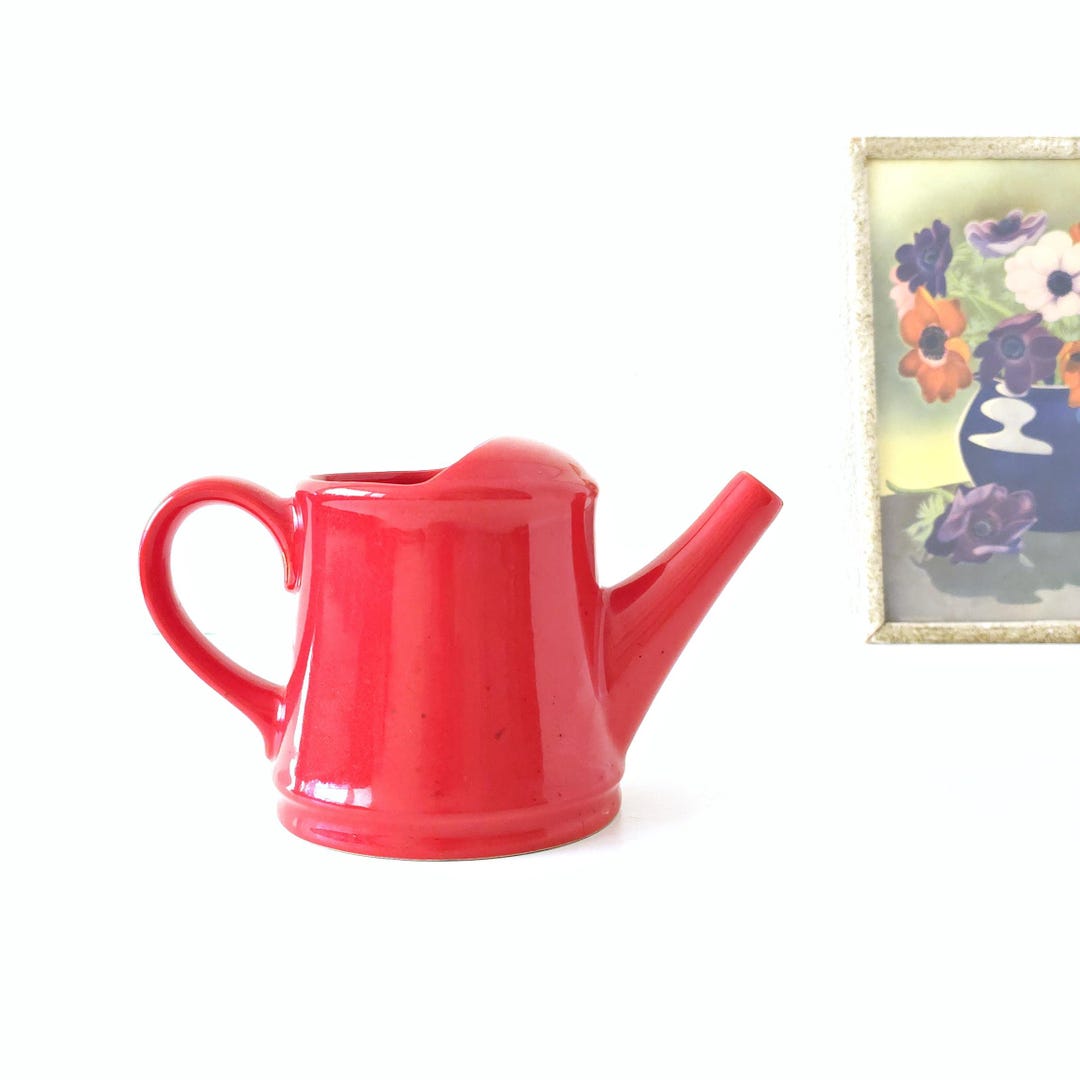 シュランバーグ レッド ミッドセンチュリー 花瓶（じょうろ型