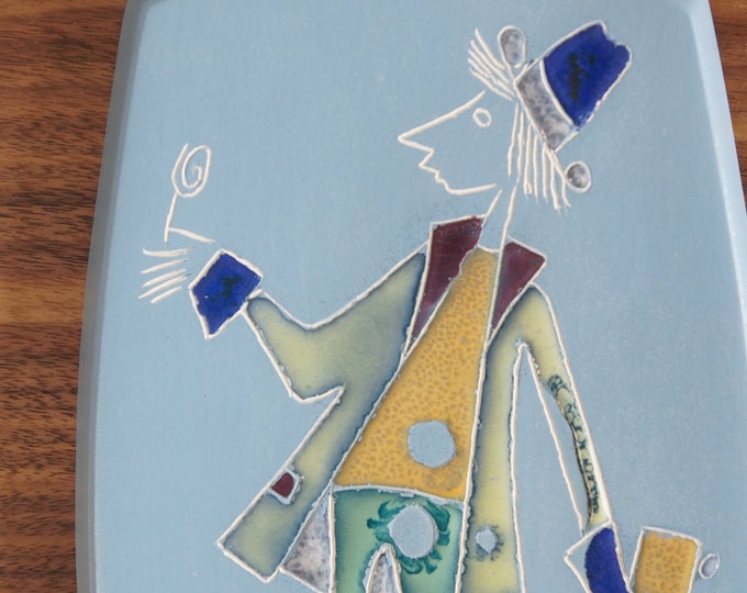 Colorful Mid Century Ceramic Wall Plate Vagabond Decor. Etsy