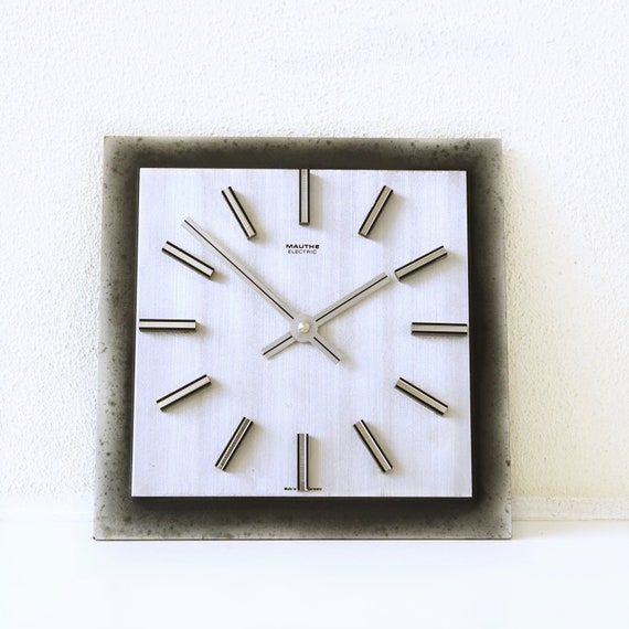 MAUTHE Reloj de pared de metal de mediados de siglo Alemania Etsy Mexico