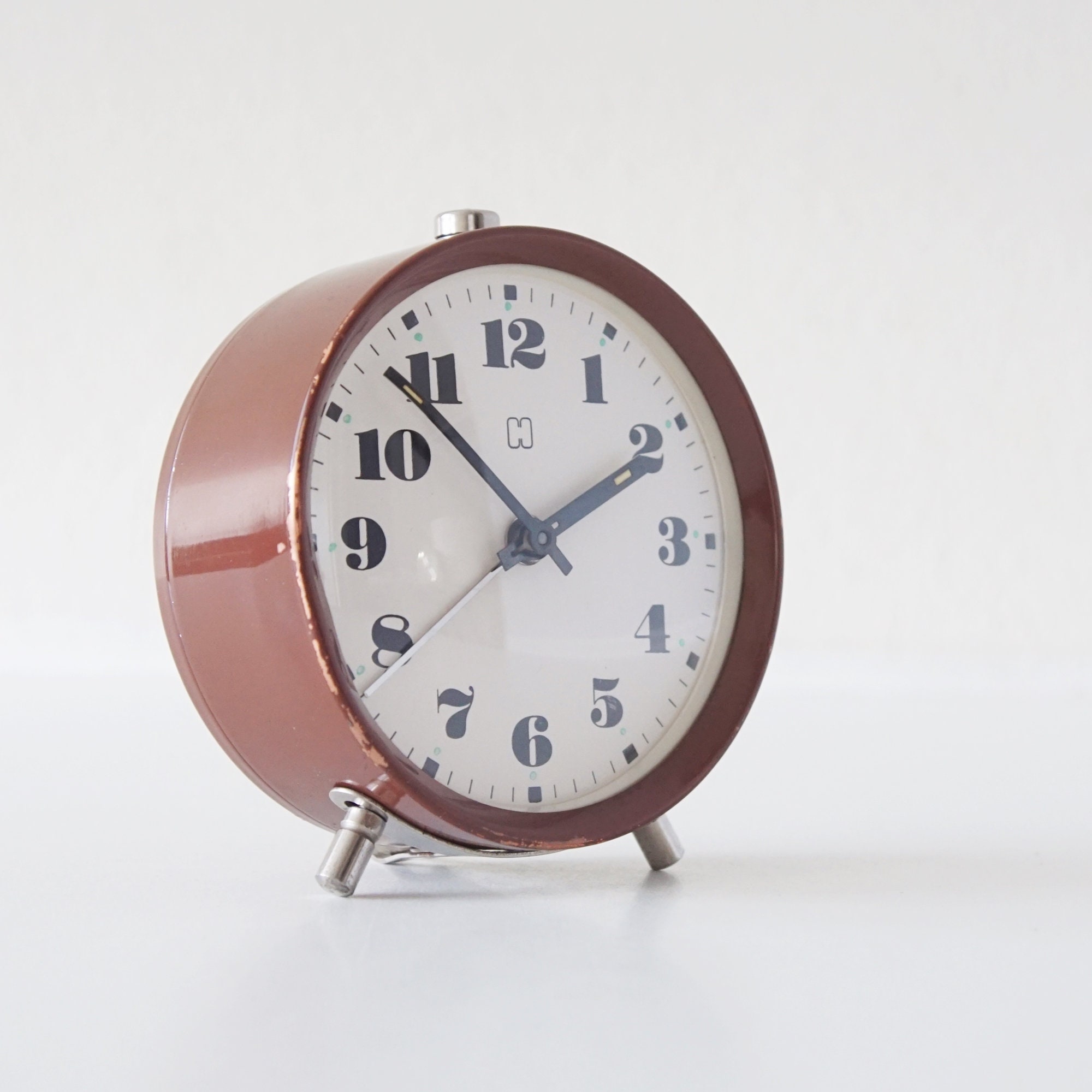 Hesje Uitsluiting Onderdrukking Brown and White Mid Century Alarm Clock by Hema Made in - Etsy