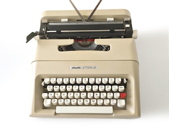Olivetti Lettera 35 Typewriter Restored Working Vintage – Italian