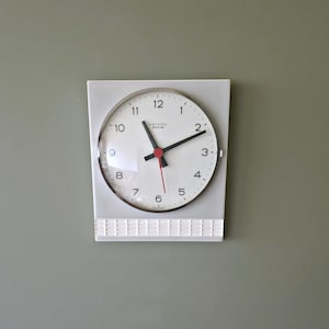 Hettich Ceramic Wall Clock l West Germany, Mid Century Modern