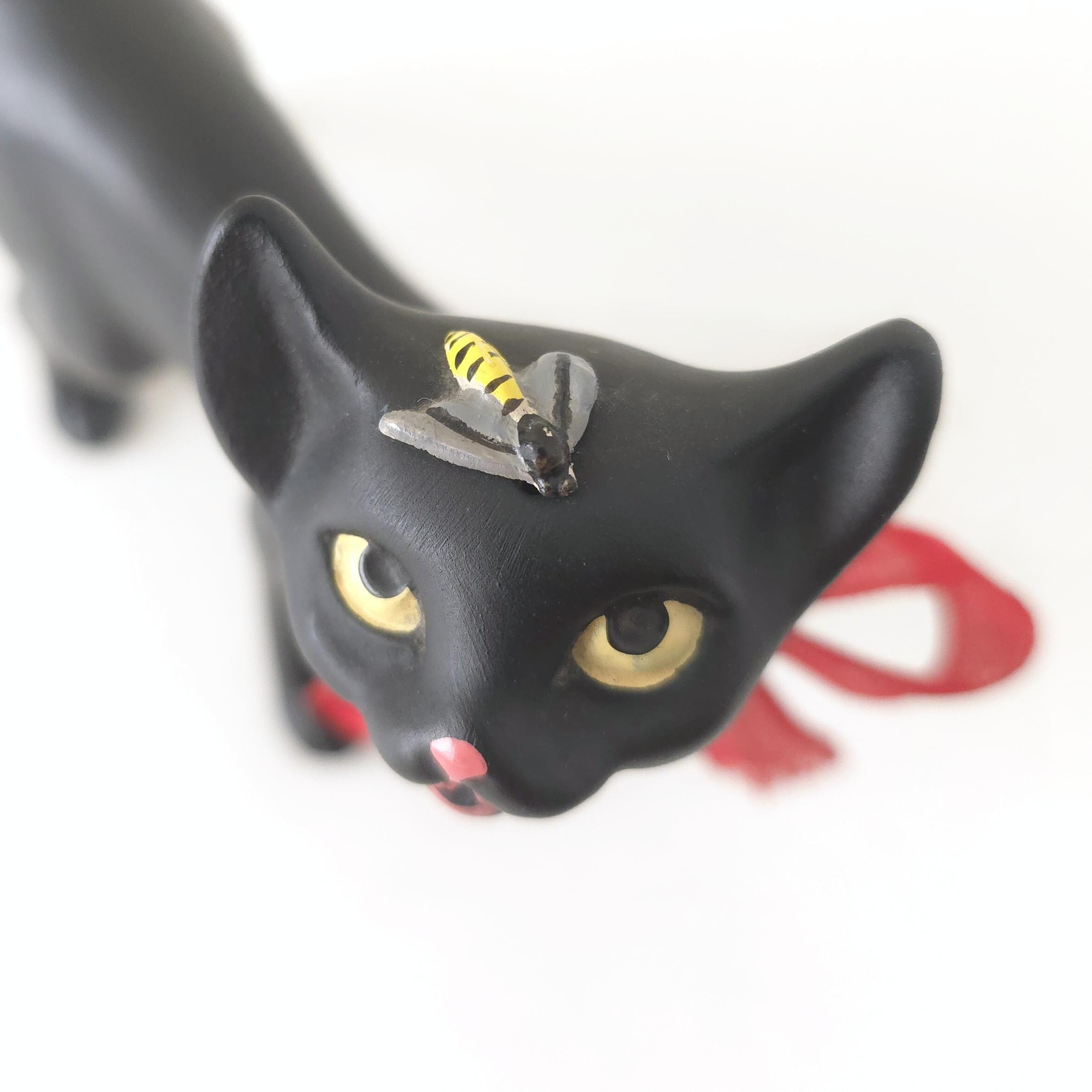 コルテンドルフ陶器の猫の置物 l ミッドセンチュリー西ドイツ陶器