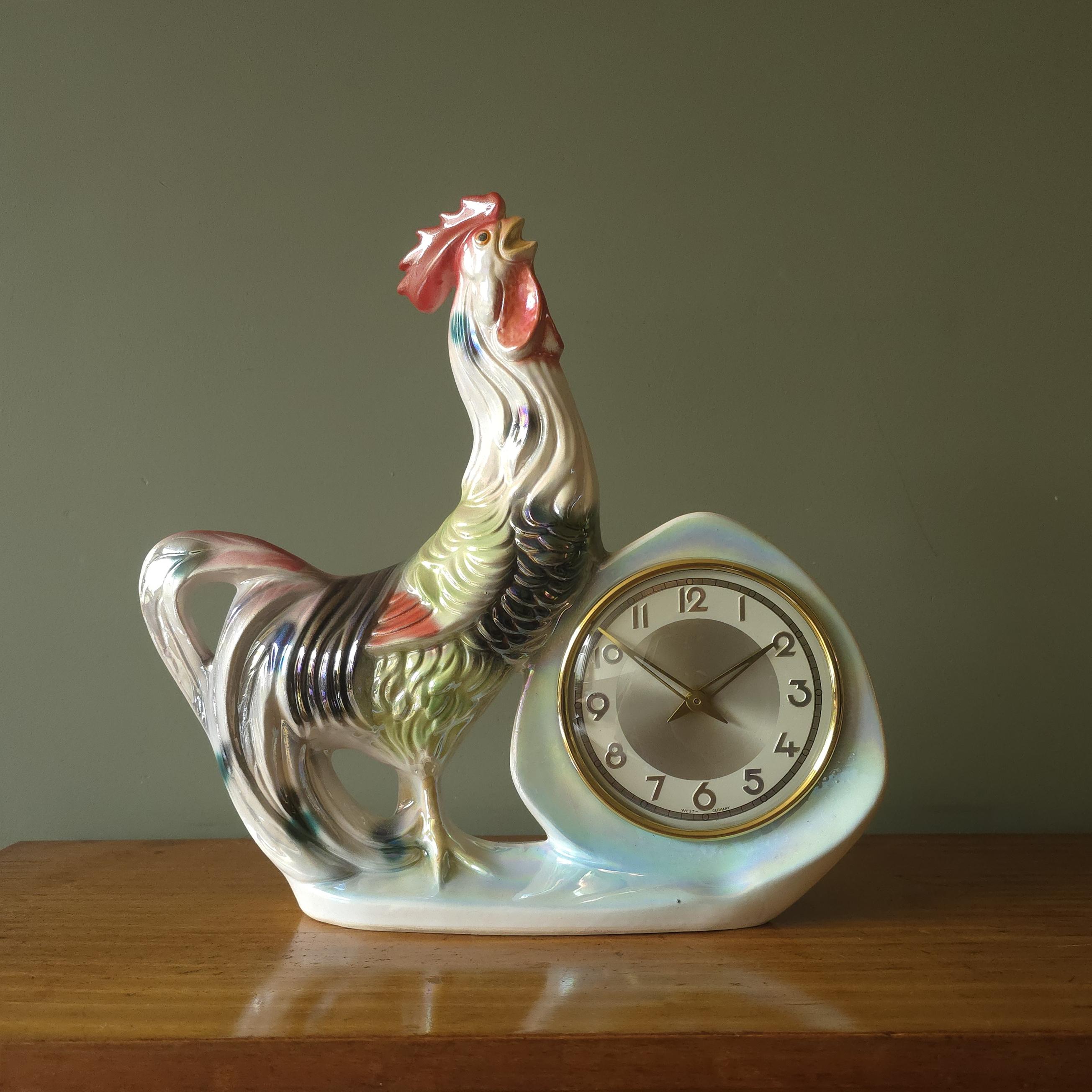 JEMA Holland, Mid Century Rooster Clock – Dutch Pottery - Etsy