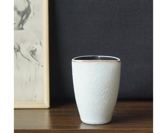 Ravelli Mid Century White Triangular Vase | Dutch Pottery