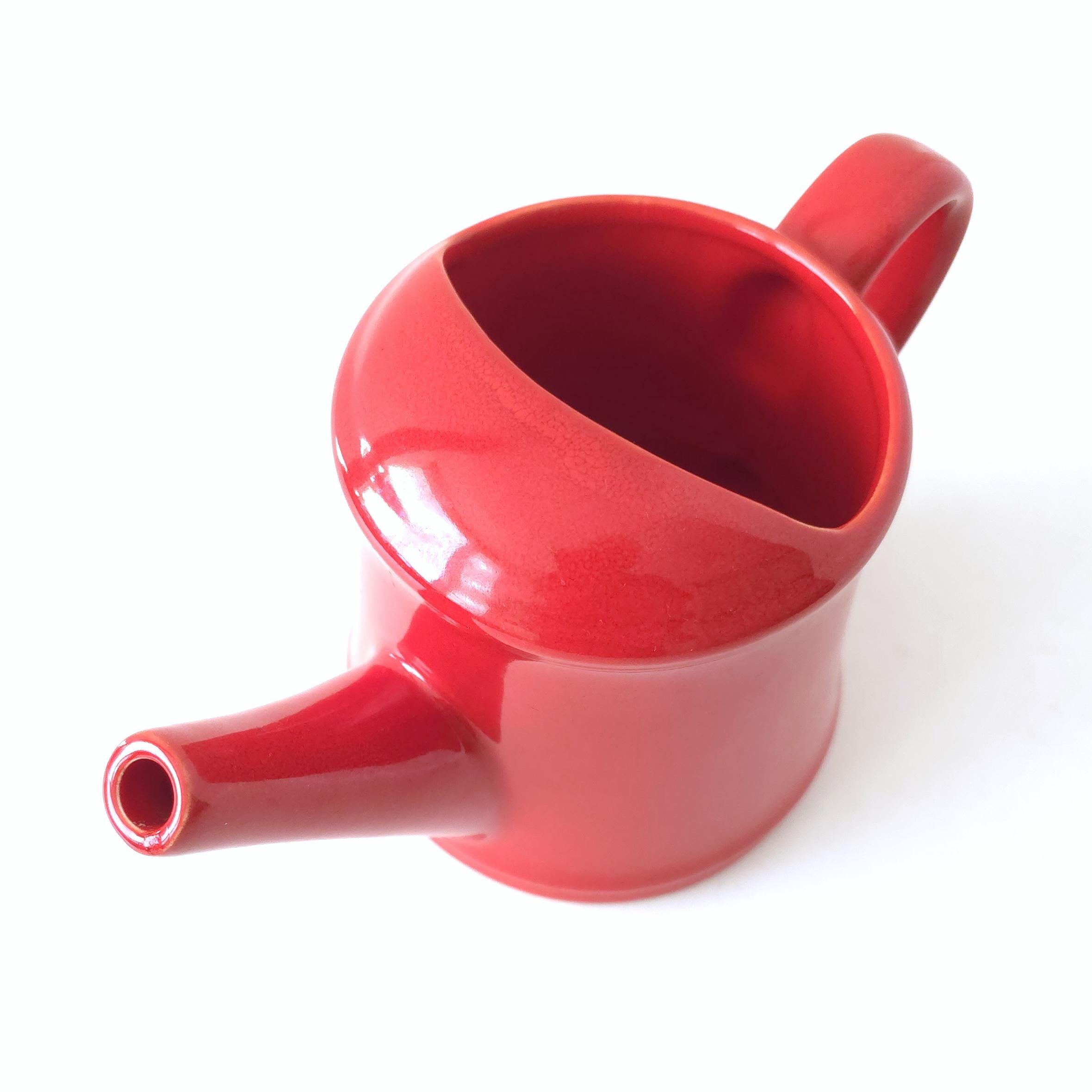 シュランバーグ レッド ミッドセンチュリー 花瓶（じょうろ型