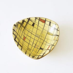 Bay Keramik Dish, Mid Century Mondrian Decor, West German Pottery