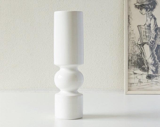 White Mid Century Vase Design by Pino Spagnolo for Sicart Etsy