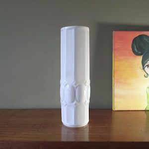 KPM Tall Mid Century Porcelain Vase, Abstract Relief decor, Bavaria Germany