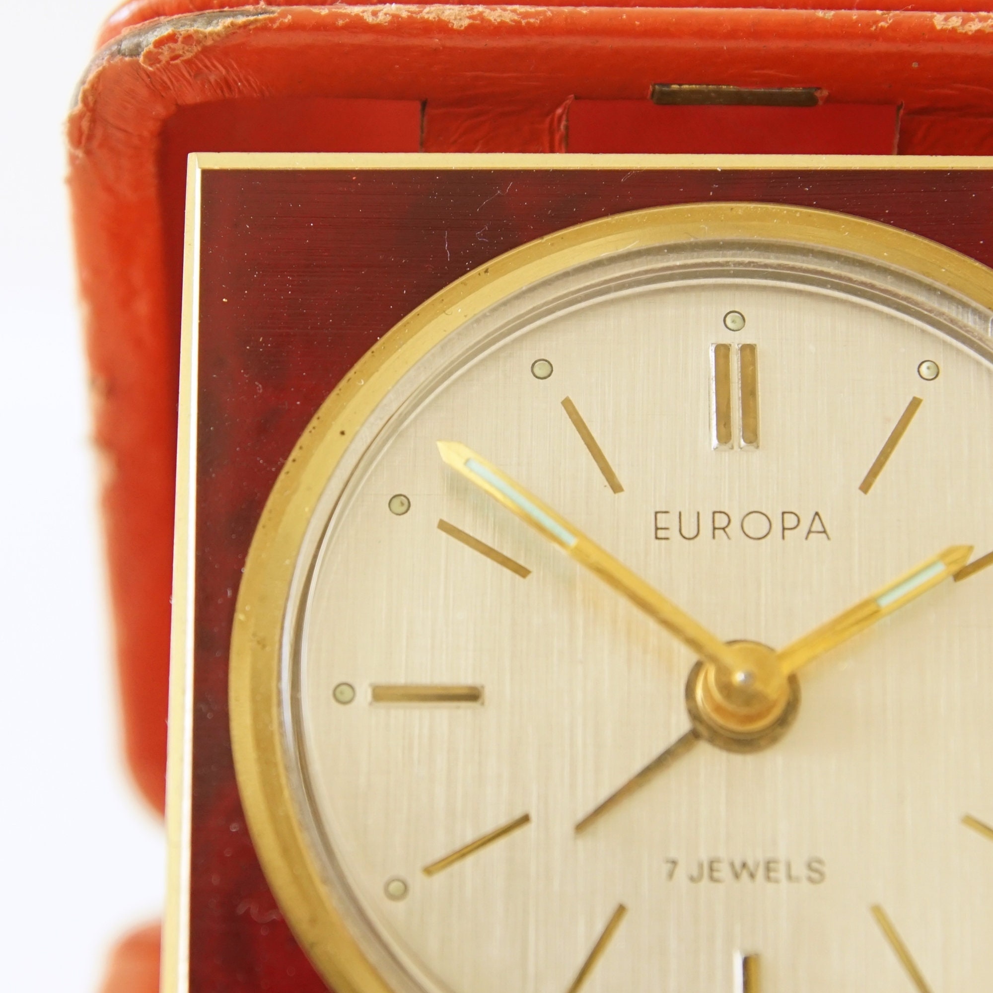#アンティーク europa 時計 和製アンティーク 三工舎 TRADE(SK)MARK 木の温かみを感じる三方