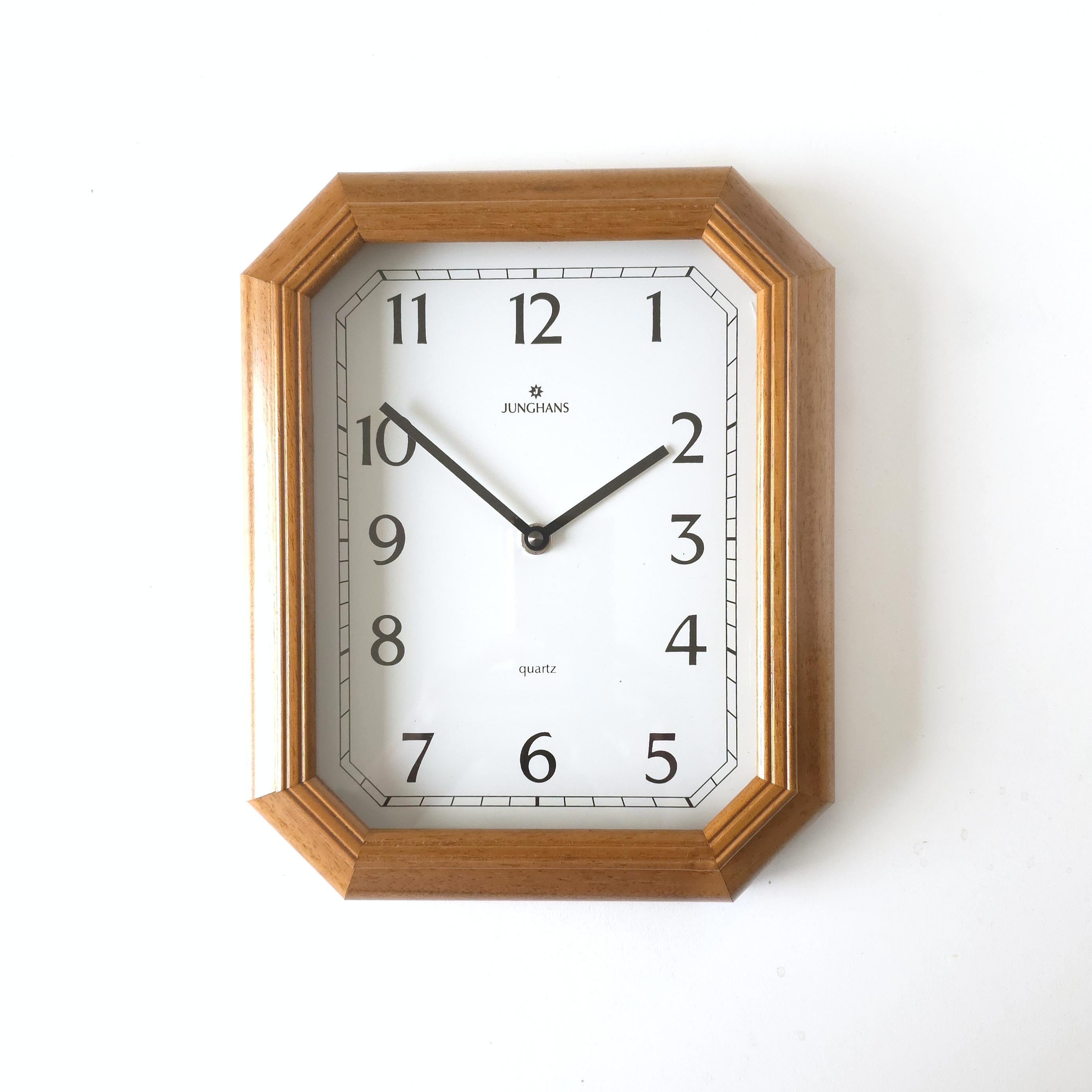 JUNGHANS 　北欧風置時計 JUNGHANS Vintage Wooden Wall Clock, Germany - Etsy