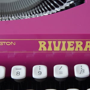 MINT condition Remington Riviera Typewriter. Original Purple Colour. Professionally serviced image 3