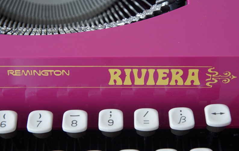MINT condition Remington Riviera Typewriter. Original Purple Colour. Professionally serviced image 3