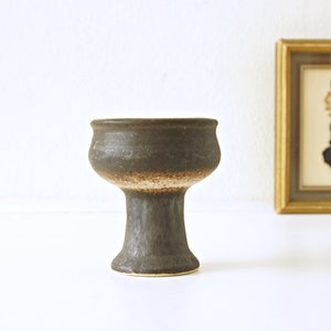 MATT CAMPS Brown and Beige Mid Century Vase for Loré Beesel, Dutch Pottery