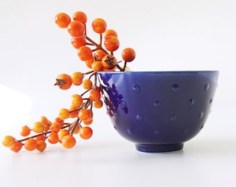 Blue Mid Century Bowl / Planter by Melitta, decor Bangkok, West German Pottery