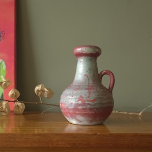 DOK Dutch Pottery Vase l Mid-Century Modern Red Green Glaze