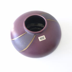 BAY Keramik Large Purple Mid Century Vase l West German Pottery