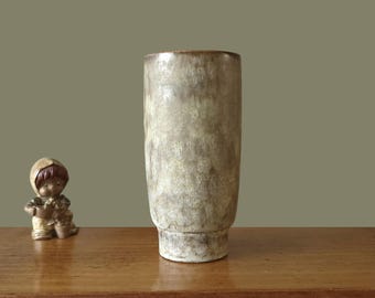 CERAMANO “Elba” Mid-Century Vase | Green West German Pottery