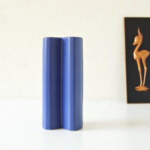 ASA Blue Vintage Vase, Abstract Shape, West German Pottery