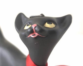 コルテンドルフ陶器の猫の置物 l ミッドセンチュリー西ドイツ陶器