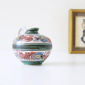 JAWE Vase | Mid Century, West German Pottery | Hand-Painted Decor