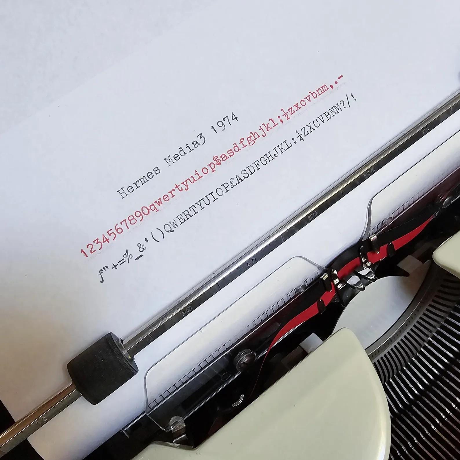 Hermes Media 3 Typewriter | 1974 Swiss | Fully Serviced & Working
