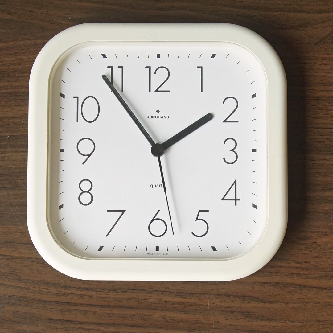 JUNGHANS White Vintage Wall Clock Etsy