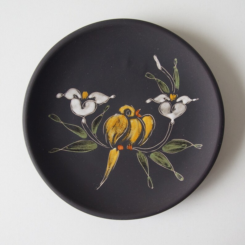 Pair of Mid Century Ceramic Wall Plates Birds Decor West Etsy