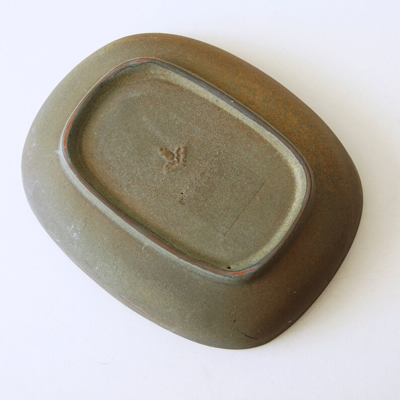 KARLSRUHE MAJOLIKA Mid Century Bowl Red and Blue Glass Glaze. Etsy