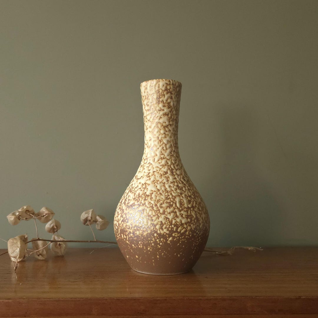 Dumler & Breiden, Caramel Mid-century Vase L West German Pottery