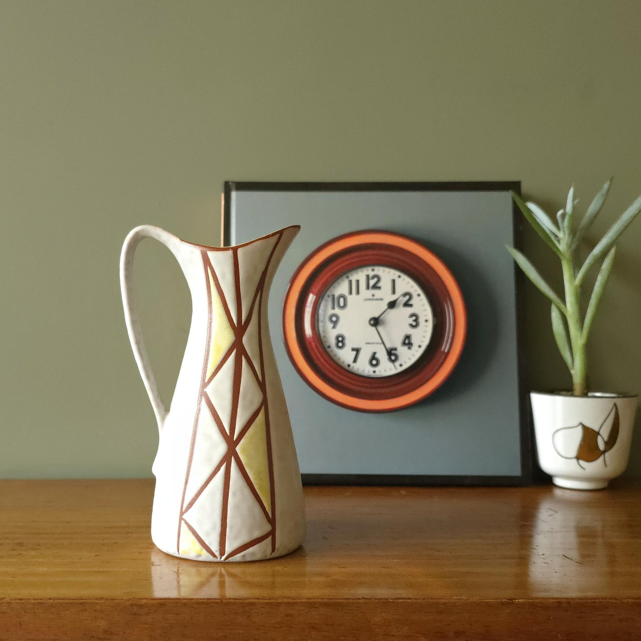 Marzi & Remy Mid Century Vase, Geometric Decor, West German