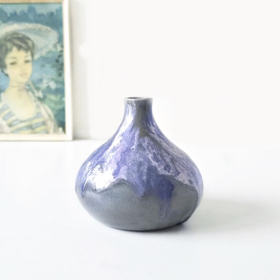 陶器製花瓶 紫と青のグラデーション 【公式通販】