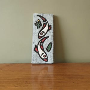 Mid Century Modern Fish Wall Plate l Dutch Pottery, 1960s Ceramic