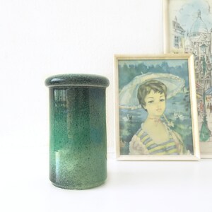 Green Mid-Century Vase – 1970s Dutch Pottery