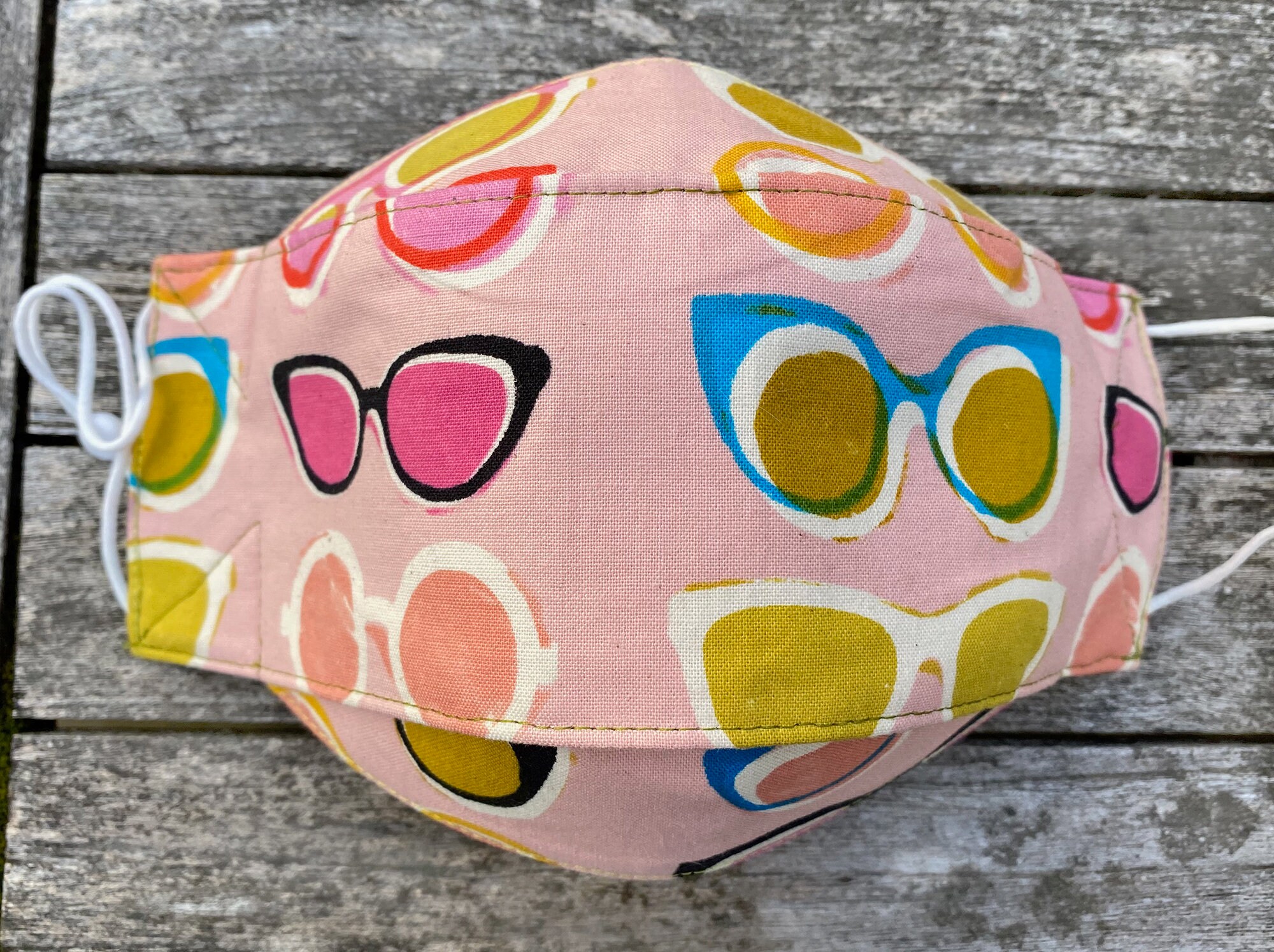 3D Mask Cotton and Steel Poolside in Pink Etsy.de