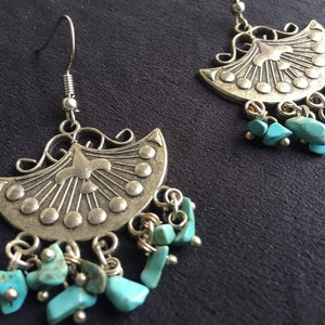 Brand new dangling earrings from Uzbekistan. Traditional Central Asian design . Have a taste of ancient Silk Road in your collection.