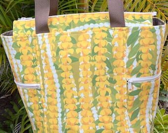 Puakenikeni  Pikake Maile Washable Beach Tote Shopping Bag