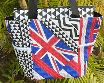 Hawaiian Flag Tattoos Washable Lunch Tote
