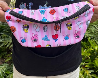 BT21 Striped Line Friends Waist Pouch