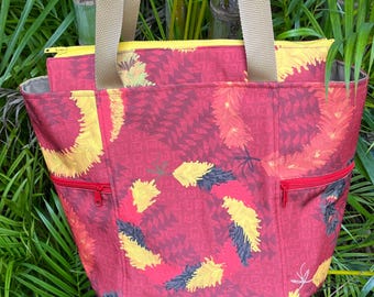Lei Hulu Manu  Washable Tote Shopping Bag