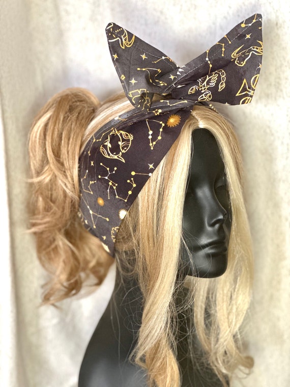 Wired Headband, Zodiac Signs, Bendable Hair Wrap, Boho  display picture 1